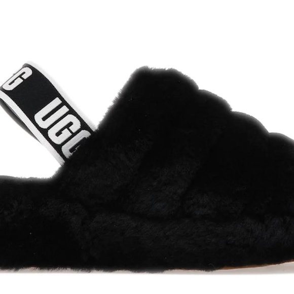 COPY - Ugg Fluff Black Sandals - Picture 2 of 2
